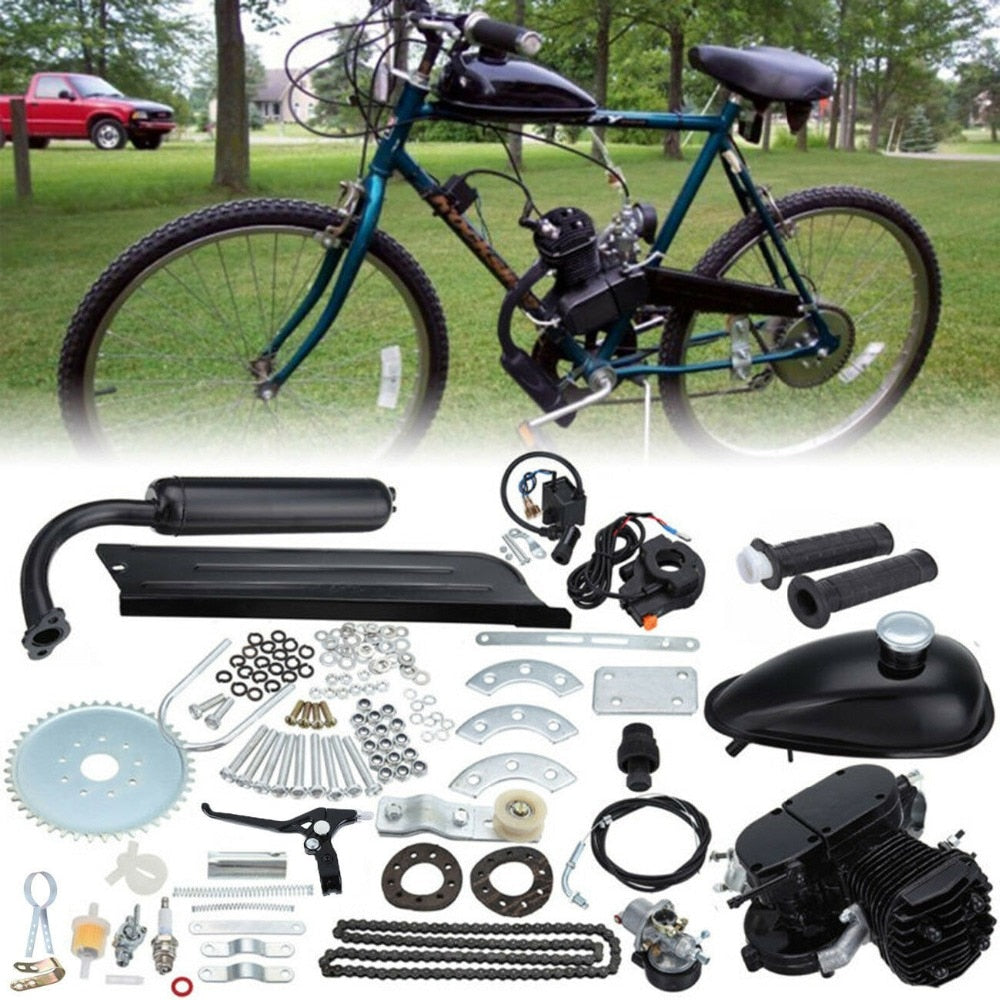 80cc 2 Bicycle Motorcycle Stroke Gas Engine Kit For DIY Electric Bicycle  Mountain Bike Complete Engine Set Bike Gas Motor Kit