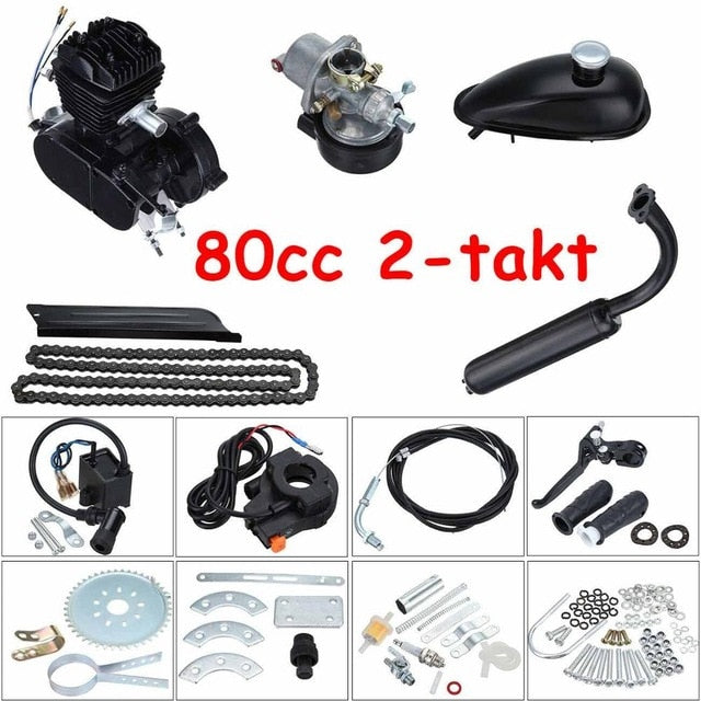 electric bicycle engine kits 80cc 2 Bicycle Motorcycle Stroke Gas Engine Kit For DIY Electric Bicyc – Blush Brothers