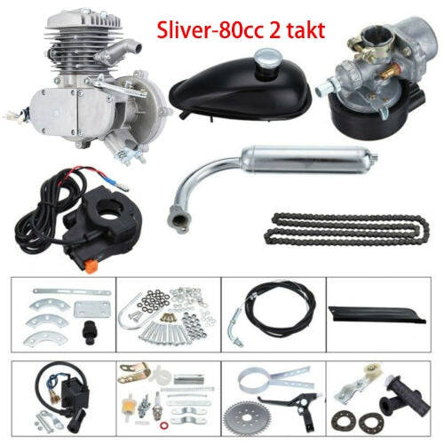 80cc 2 Bicycle Motorcycle Stroke Gas Engine Kit For DIY Electric Bicycle Mountain Bike Complete Engine Set Bike Gas Motor Kit